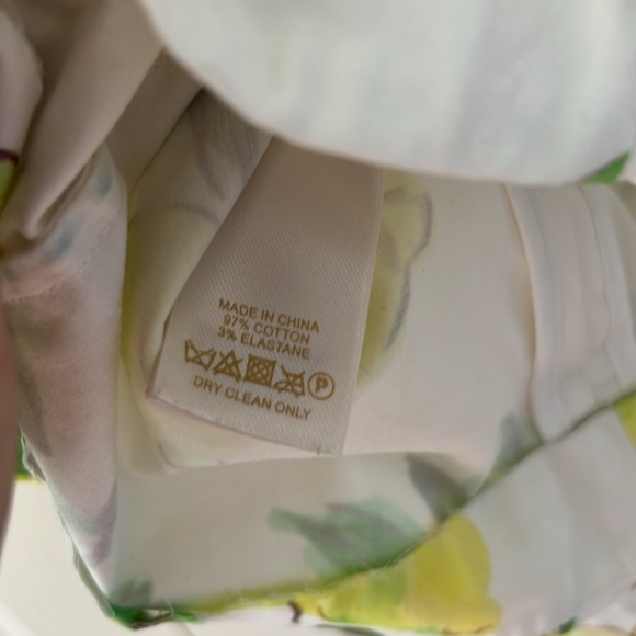 Kate Spade New York Thalia crisp cotton lemon peplum top U.S. 8 - Picture 7 of 7